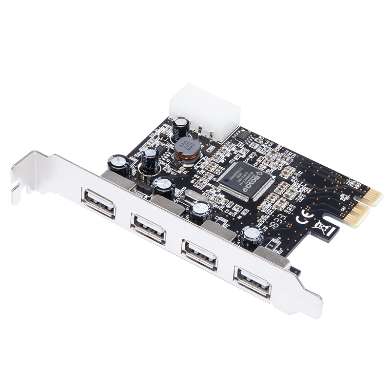 魔羯(MOGE)PCIEx1转4口USB2.0扩展卡 MC2028 MOSCHIP芯片
