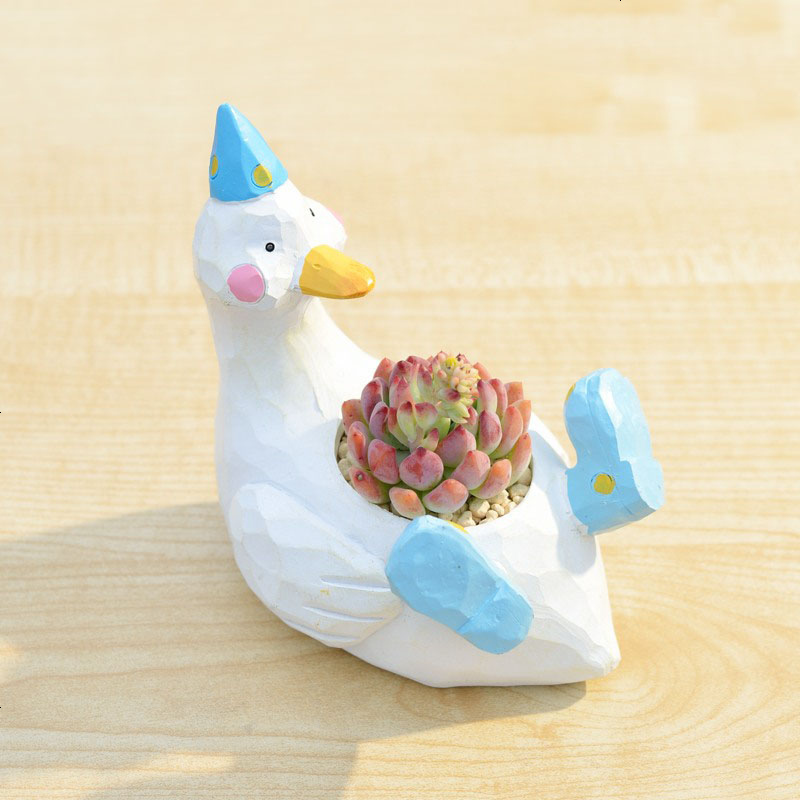 zakka田园多肉花盆可爱卡通动物花盆鲸鱼花园派对创意小花盆套餐