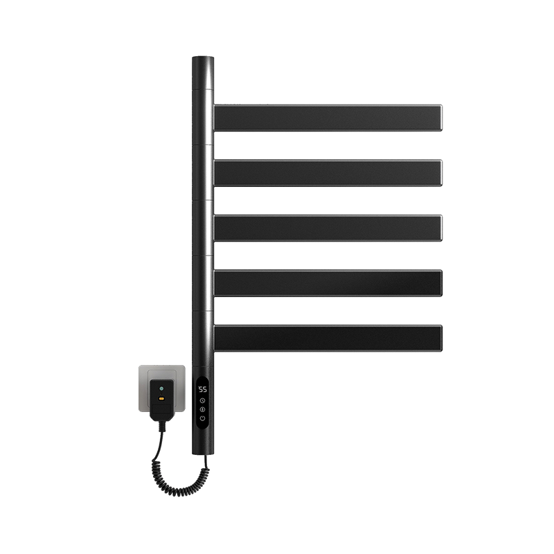 SIOYIE/芯毅德国品牌电热毛巾架可旋转毛巾架浴室卫生间加热烘干定时调节 G68 黑色