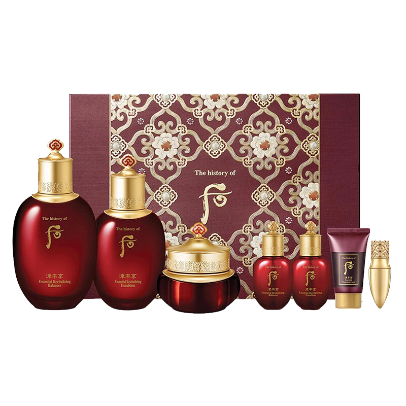 后(Whoo)套装盒套装护肤化妆品保湿 面部护肤套装礼盒 津率享红华凝香七件套(紧致抗皱）