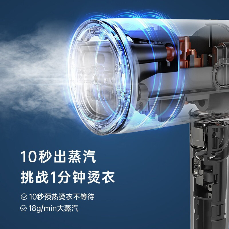 摩飞电器手持挂烫机家用蒸汽电熨斗熨烫机 小型迷你旅行便携式烫衣服神器MR2031白