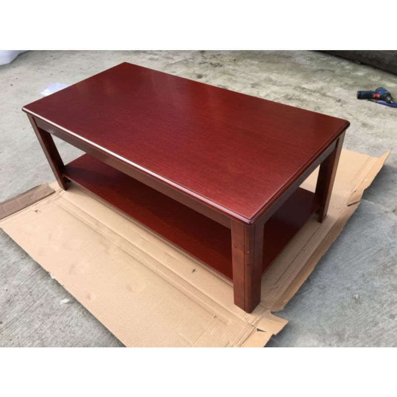 依诗幕红胡桃色办公室茶几桌客厅简约现代100x50x45cm