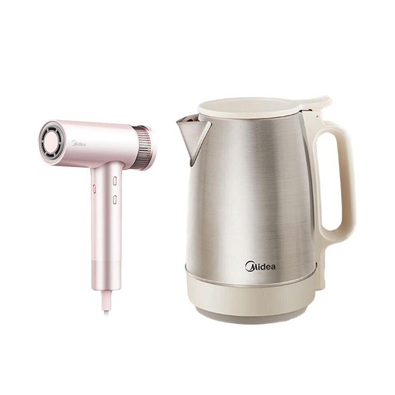 美的(Midea) 生活套装B(高速电吹风+电水壶)FG3星光粉礼盒 SH17DG02