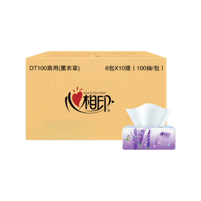 心相印纸面巾100抽*60包DT100