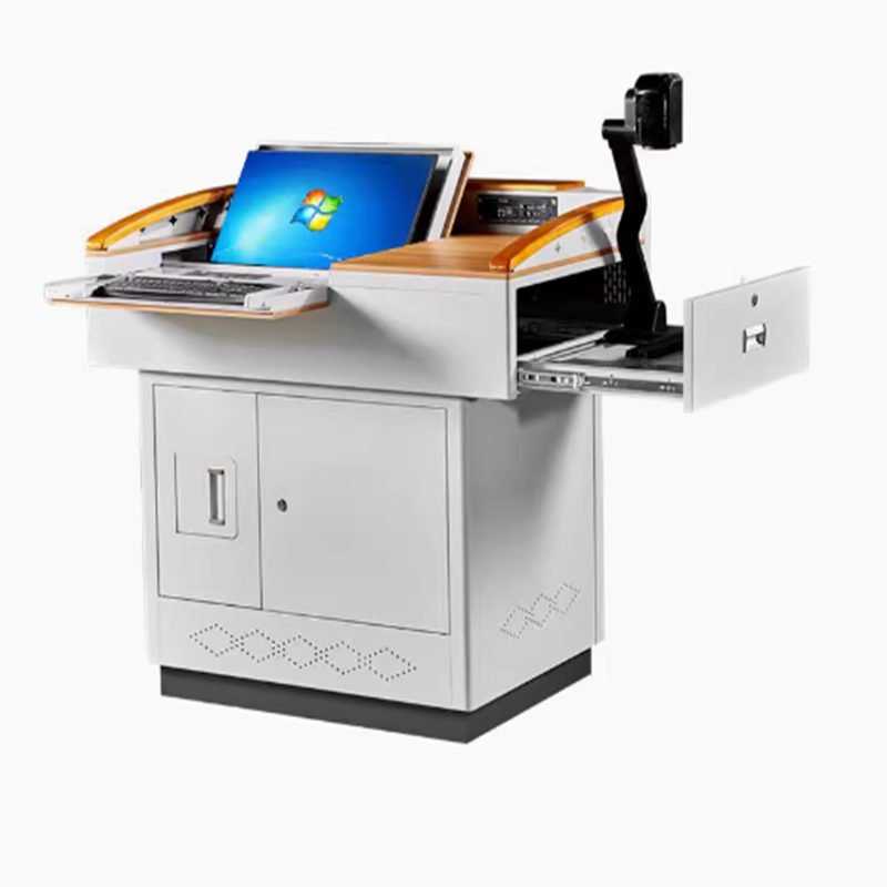 讲台多媒体讲台钢制多功能教学老师讲台学校教师教室讲台桌演讲台讲桌