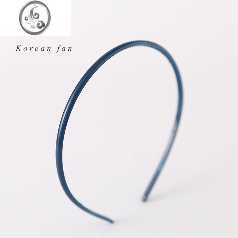 JiMi日系简约糖果色树脂发捆发箍女洗脸防滑压发莫兰迪色头箍发卡头饰图片