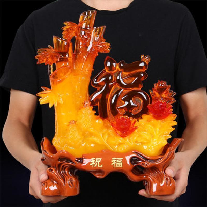 美帮汇祝福竹子节节高摆件电视柜酒柜客厅装饰品工艺品乔迁新居图片