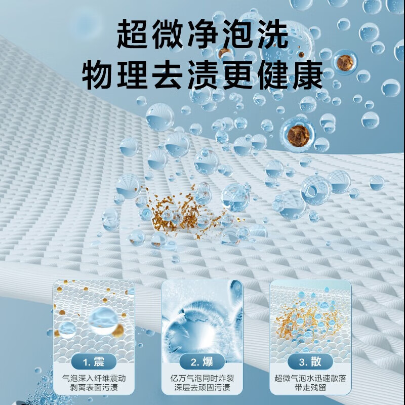 [小海绵2.0]小天鹅内衣婴儿壁挂洗衣机 3KG水魔方冷水洗超微净泡物理去渍更安全 纳米银离子除菌TG30M80高清大图