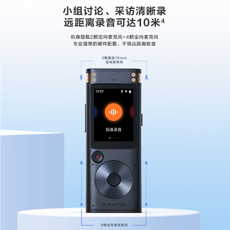 科大讯飞录音笔SR302T星火版Pro录音转文字实时翻译转写转写 SR302TPro高清大图