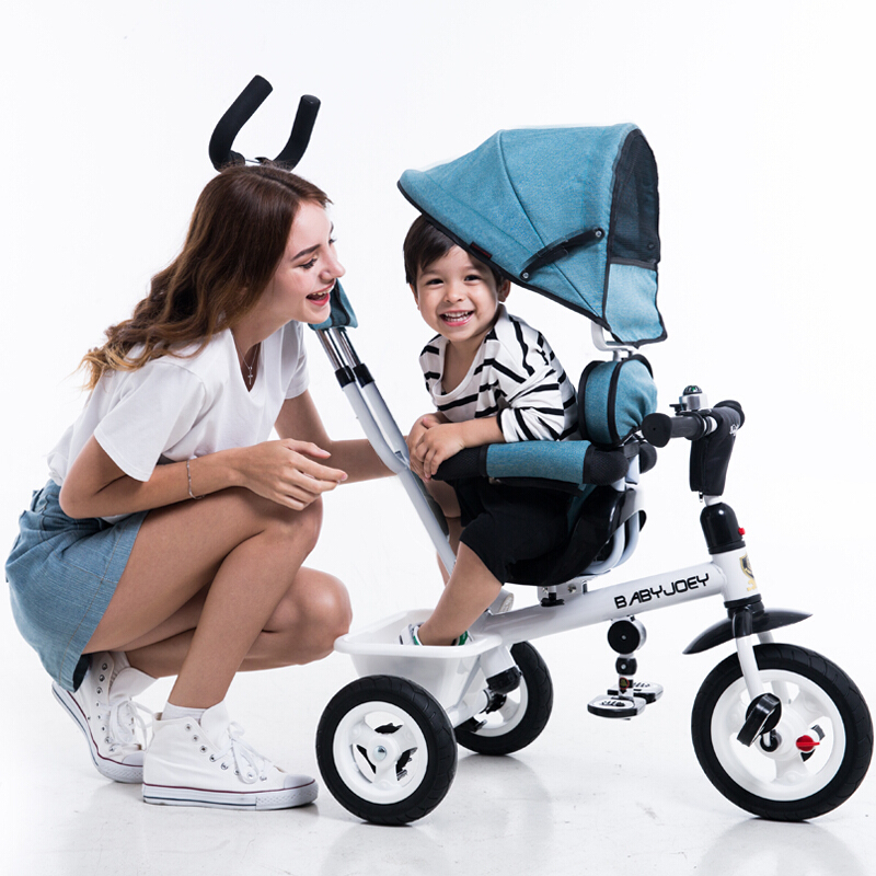 童车英国Babyjoey 儿童三轮车脚踏车手推车1-3-5岁宝宝自行车 小魔仙高清大图