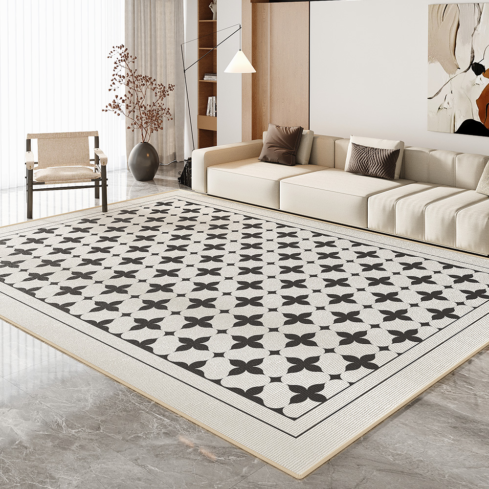 法式地毯客厅免洗可擦家用大地毯轻奢高级感2024新款卧室茶几地垫 闲暇-诗意 160*230CM【柔软亲肤】【无异味】