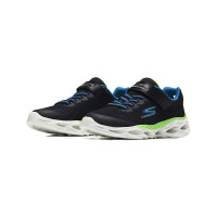 Skechers斯凯奇男大童青少年鞋休闲鞋2018新款黑色低帮运动鞋95741L 95741L/BBLM黑色+蓝色+柠檬色 27.5码/适合脚长165mm