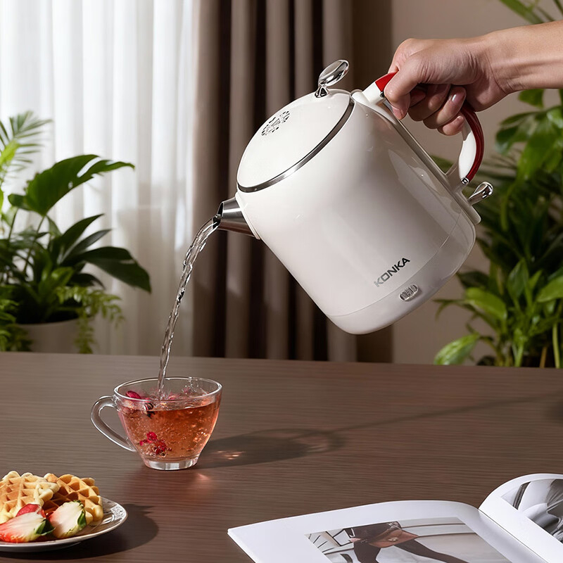 康佳电热水壶1L简约竖纹方便快捷KDSH-1070-M高清大图