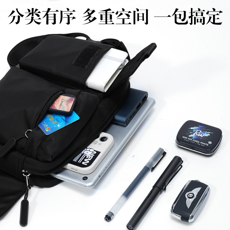 七匹狼腰包男士包包单肩斜挎包2021新款时尚跑步运动胸包潮小背包