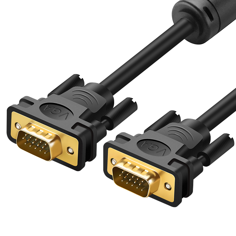 vga3 9全黑色 1米|3 9vga线高清电视机屏幕监控5笔记本10电脑主机8