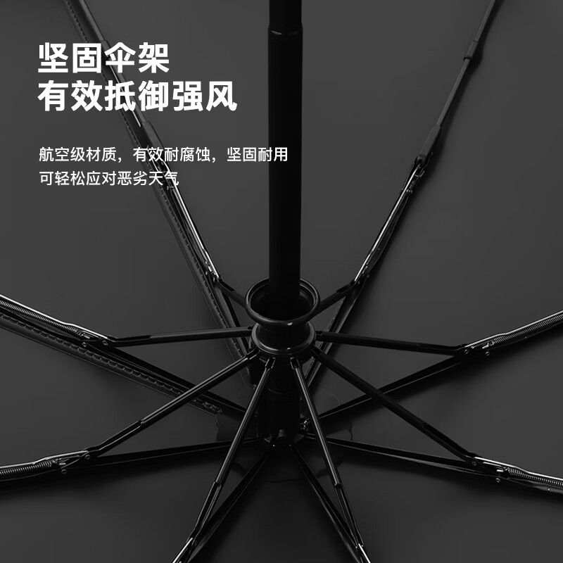 美度(MAYDU)全自动三折雨伞遮阳伞女防晒防紫外线晴雨伞男女通用太阳伞M3037天蓝色高清大图