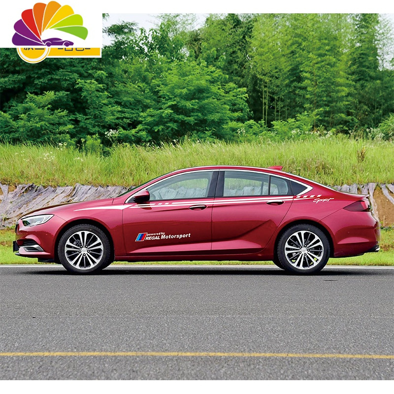 专用装饰全车贴车身贴腰线车贴纸彩条汽车外饰拉花款二白色普通材料