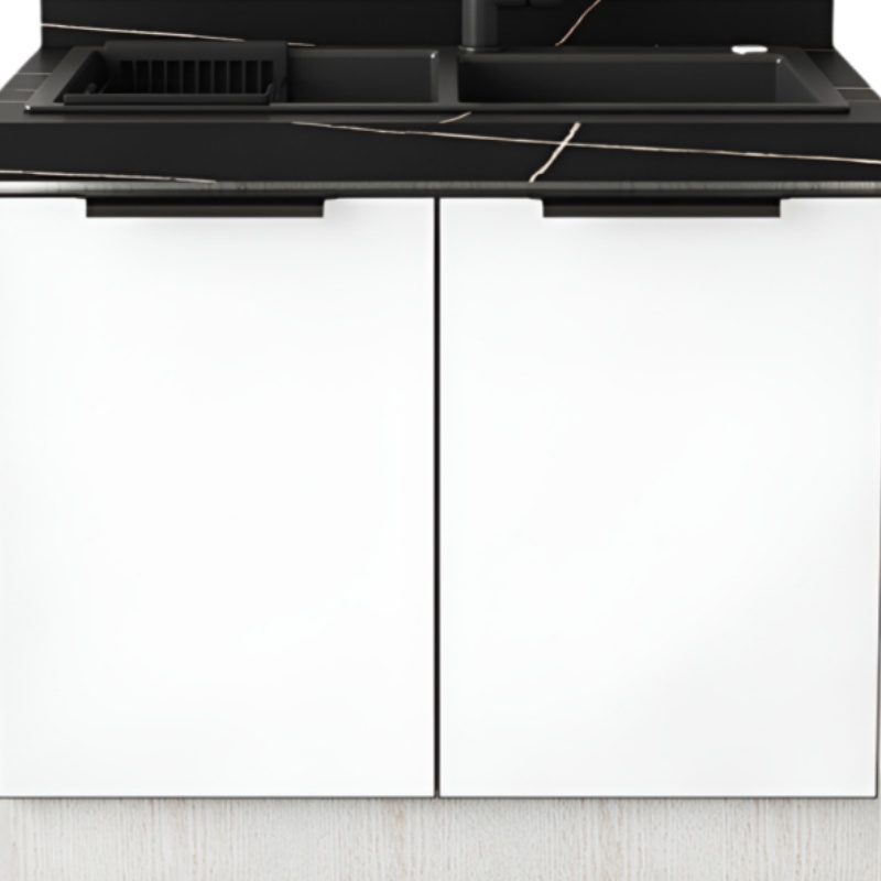 豫龙都橱柜1.4m双盆台高清大图