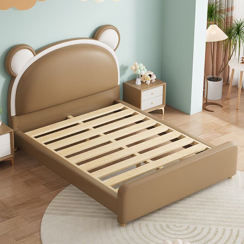 简约现代公主床 少女心网红兔子床软包皮床双人床儿童床图片