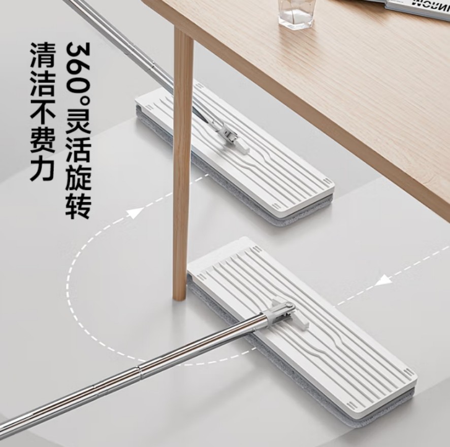 五月花 拖把家用一拖净免手洗2024平板拖刮刮桶拖地[1拖5布]高清大图