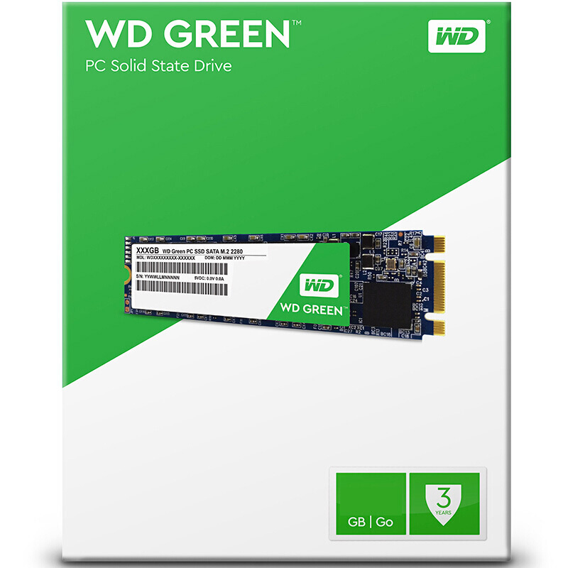西部数据(WD)240GB SSD固态硬盘 M.2接口(SATA总线) Green系列-SSD
