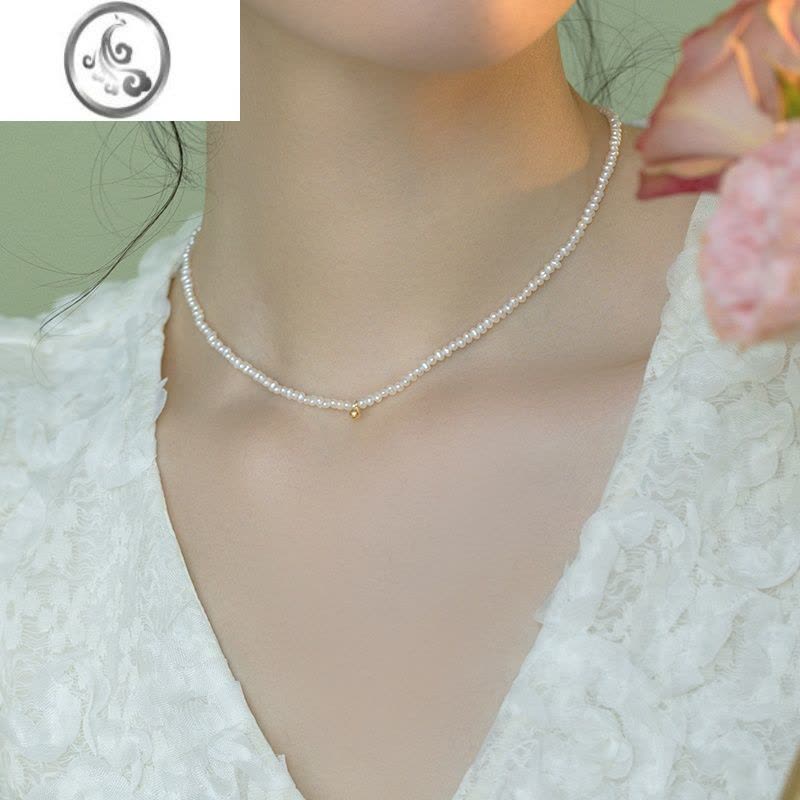 JiMi极细小baby珠珍珠小粒项链女轻奢小众夏季高级感锁骨链钟楚曦同款图片