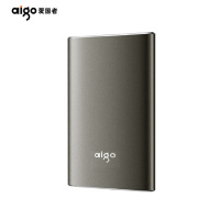 爱国者(aigo)S01 1TB USB3.0 黑色 固态(PSSD)移动硬盘 金属抗震防摔 名片大小
