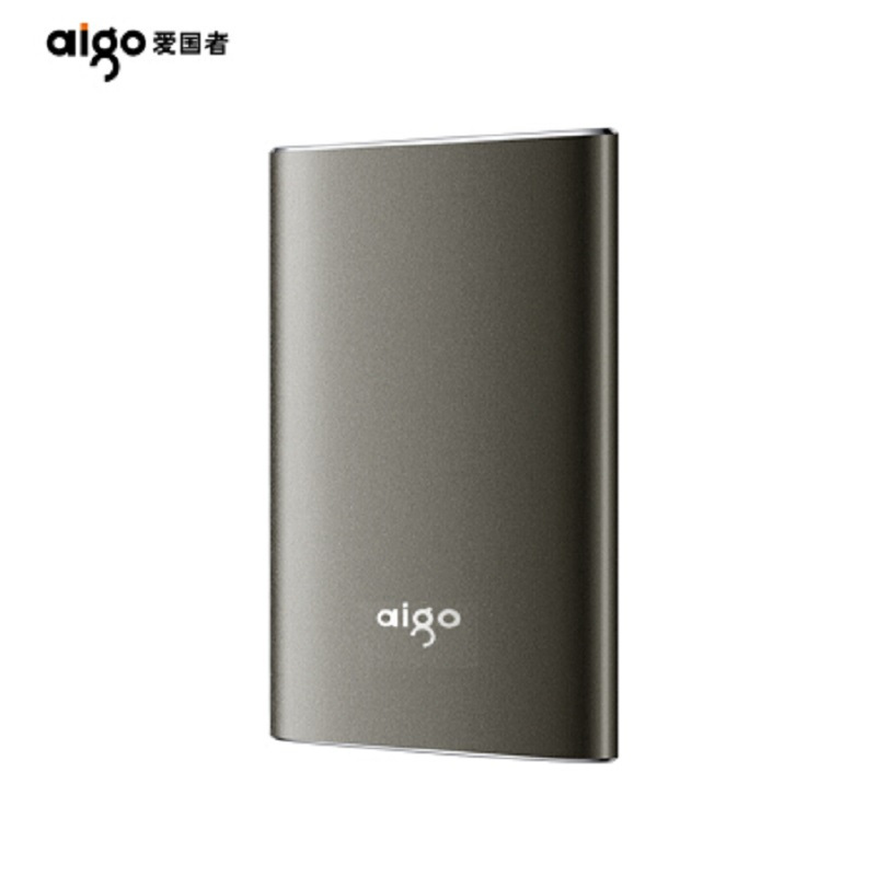 爱国者(aigo)S01 1TB USB3.0 黑色 固态(PSSD)移动硬盘 金属抗震防摔 名片大小