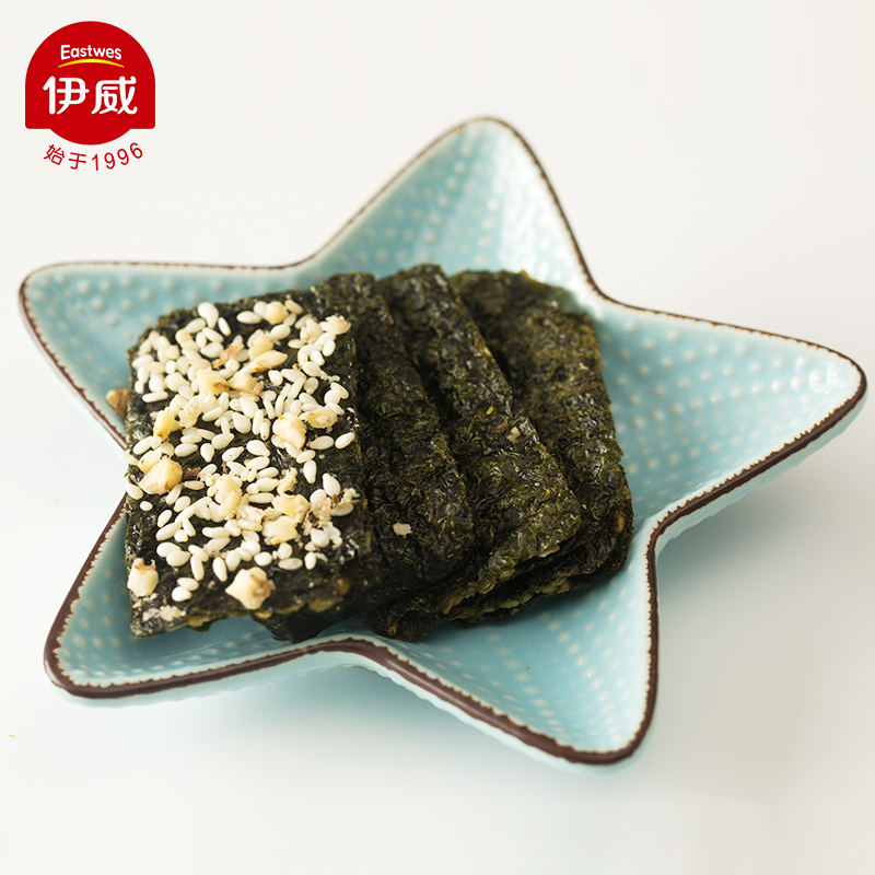 伊威( Eastwes)全机能 坚果夹心海苔(核桃仁)30g咔嚓美味 酥脆鲜香