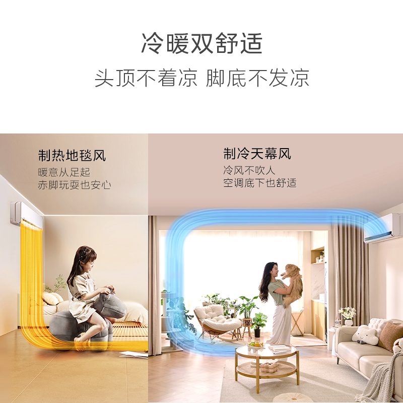 美的(Midea)空调全面风3匹家用挂机一级能效变频冷暖大客厅卧室工厂房办公室商铺用官方正品KFR-65GW/N8QM1高清大图