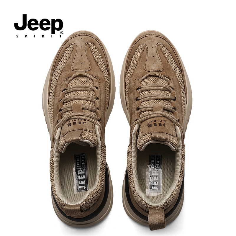 jeep吉普男士户外鞋2022年春秋季新款透气网面鞋中青年潮流户外百搭