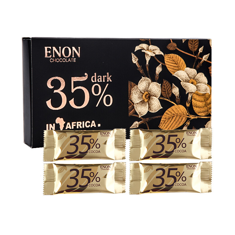 怡浓纯可可脂黑巧克力60g纯可可脂礼盒装3555647888100零食品情人节抖