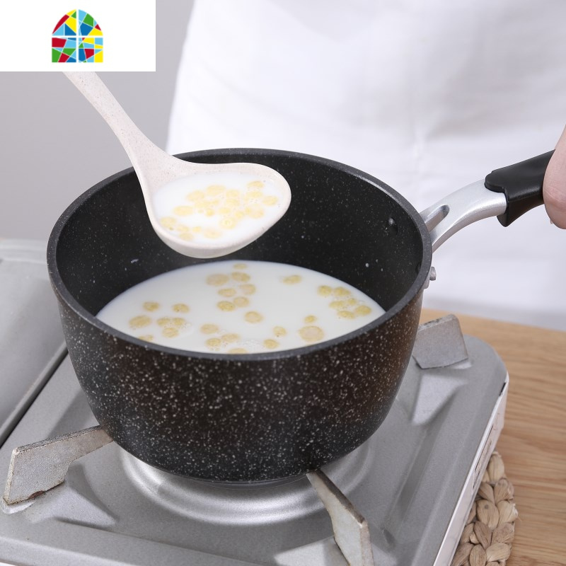 奶锅不粘锅加厚加深小煮汤锅宝宝辅食锅家用无油烟 FENGHOU 20cm+蒸屉