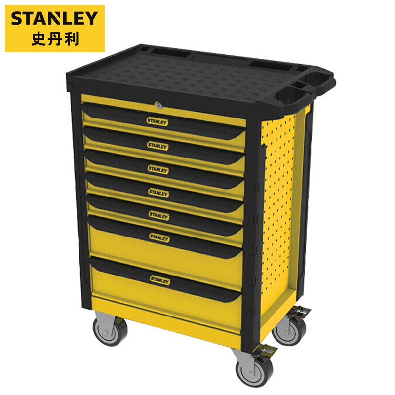 史丹利(STANLEY)7层工具车抽屉多功能工具柜手推收纳工具 93-712-23高清大图