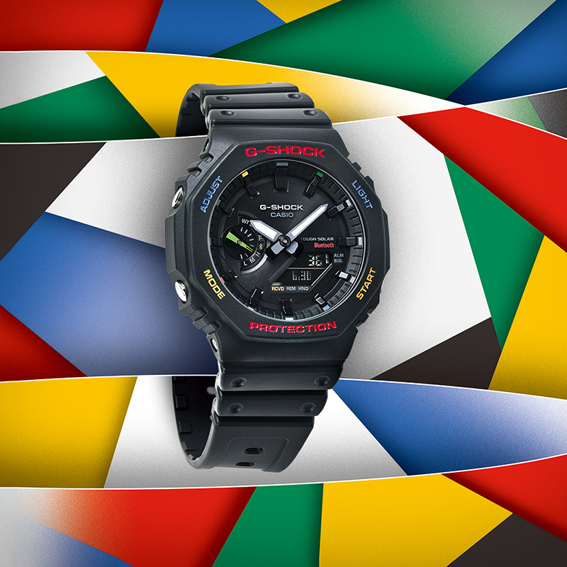 卡西欧手表男新款八角太阳能蓝牙手表男士腕表电子石英表男表gab2100