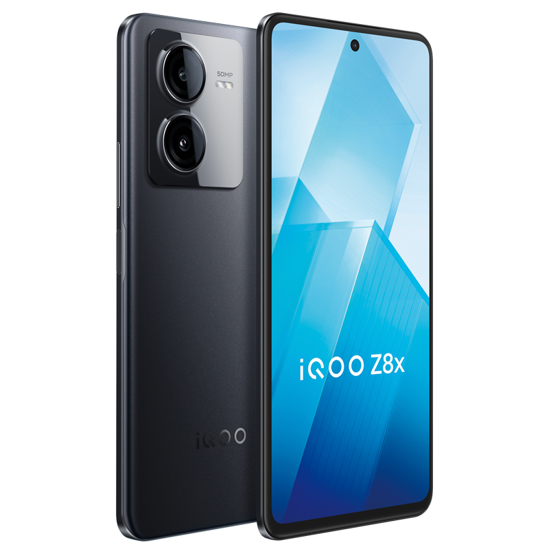 iQOO Z8x 曜夜黑 8GB+256GB 5G全网通新品手机骁龙6强劲芯5000万主摄6000mAh大电池44W闪充零感蓝光原彩屏学生拍照游戏手机