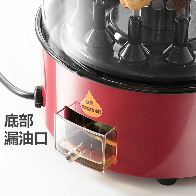 尚烤佳自动烤串机 电烧烤炉 家用全自动烤串机 无烟电动烧肉机 电烤炉 自动旋转烤羊肉串器 高配定时版TK-12D