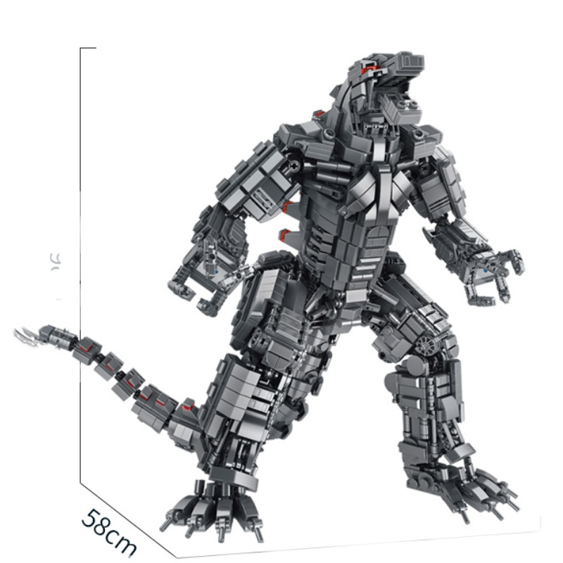 巨大型机械哥斯拉大战金刚687003男女孩拼装积木生日节礼物
