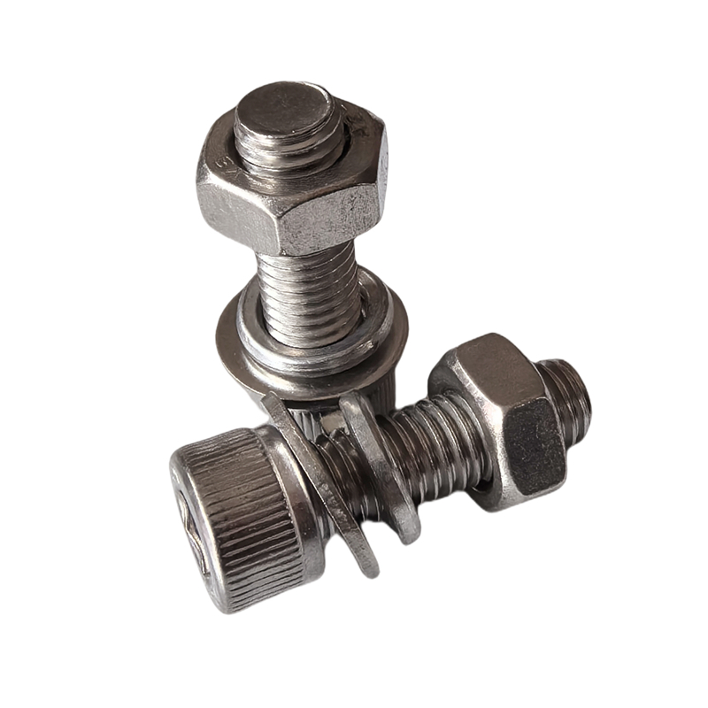 vzi 不锈钢杯头内六角平弹垫螺母四件套 M8*25(20套) 包高清大图