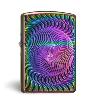 正版zippo芝宝煤油打火机正品年度 版美版盔甲彩冰螺旋纹礼盒