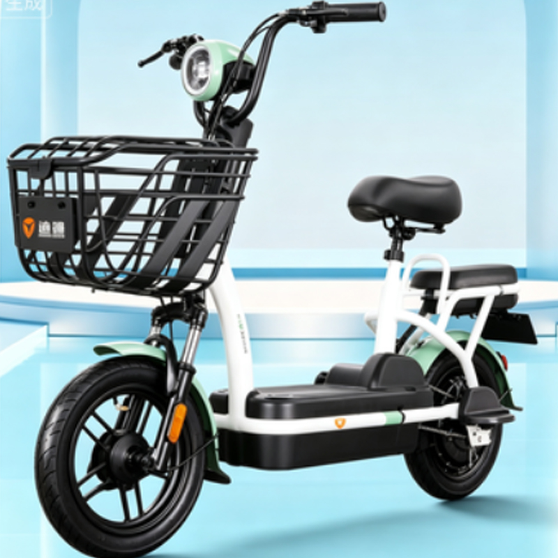 雅迪 小柠檬48V12AH(含电池) 豆蔻绿、LED大灯、大车筐高清大图