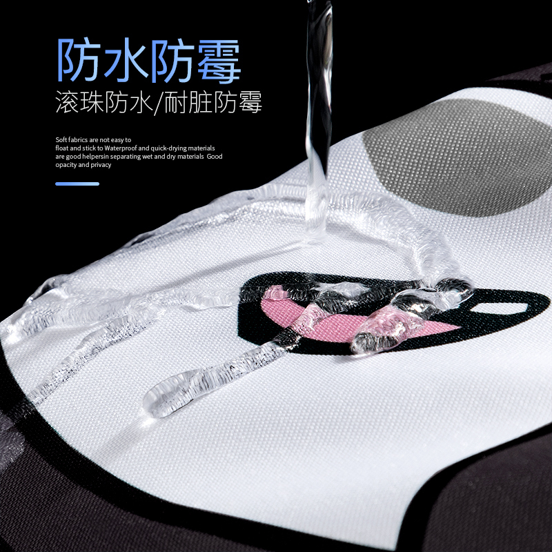 美帮汇浴室浴帘隔断防水布卫生间洗澡挡水窗帘加厚帘子免打孔挂帘拉帘高清大图