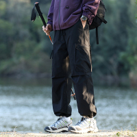 伊夫狼爪(YIFULANGZHUA)登山裤防水软壳冲锋裤男女长裤户外运动休闲裤男宽松版工装裤