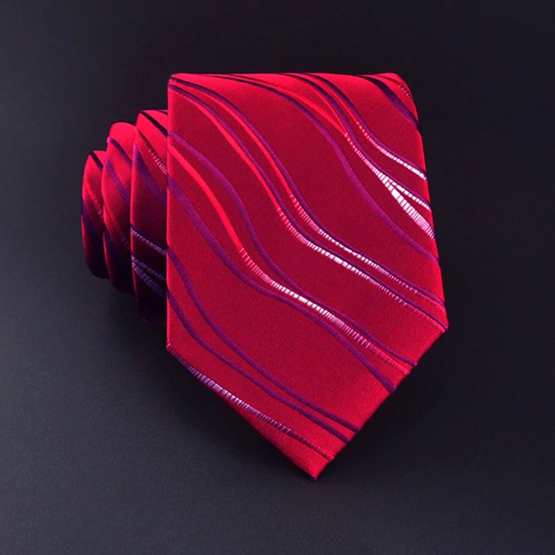 领带男结婚新郎8cm商务正装手打红色拉链免打衬衫男士高档一拉得