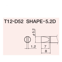 原装进口HAKKO(白光) FX951专用焊嘴一字(扁平)型 T12-D52 不涉及维保