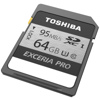 东芝(TOSHIBA)64GB R95M/S-W75M/S SDHC Class10 UHS-I U3 存储卡