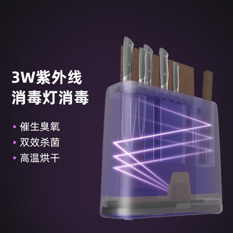 蓝宝(BLAUPUNKT)砧板刀具筷子消毒机家用小型紫外线烘干菜板筷子消毒刀架BP-XD01配砧板(白色)图片