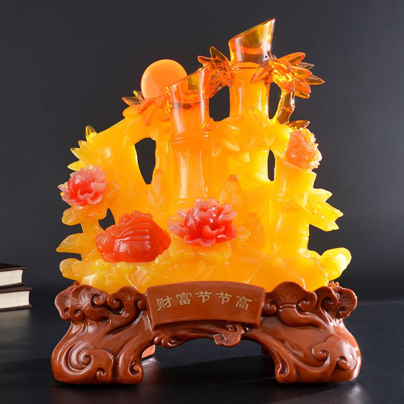 美帮汇财富节节高摆件中式工艺品办公室客厅玄关装饰品店铺开业礼品高清大图