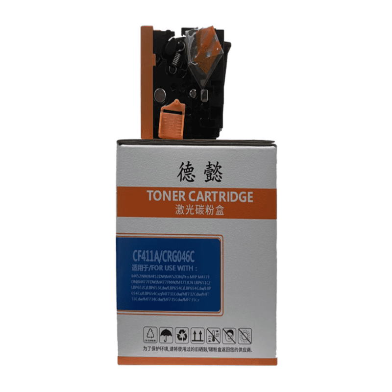 德懿 CF411A/410A 青色硒鼓 带芯片 2300 页 适用惠普打印机图片