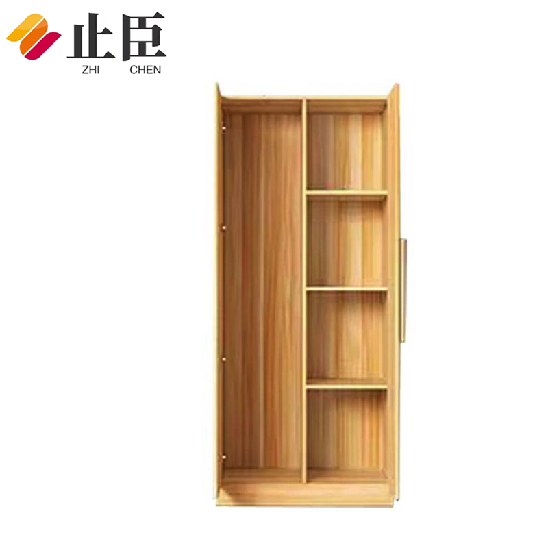 止臣 衣柜 办公家具简约现代衣柜经济型组装衣柜人造板简易出租房衣柜成人卧室衣柜 两门高清大图